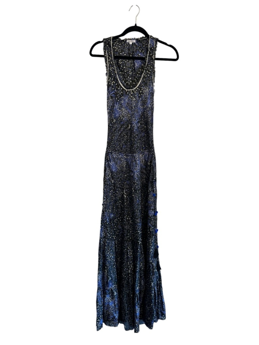 Poupette St Barth Long Dress Nola SH PR Geo Batik Rombo Size S